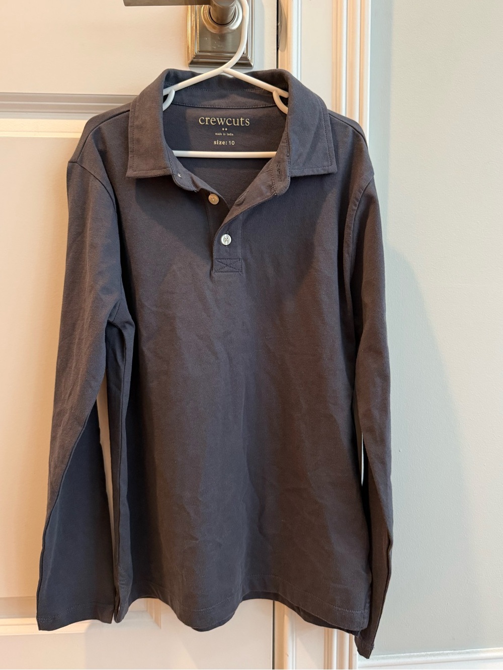 Crewcuts Slate Gray Long-Sleeve Polo